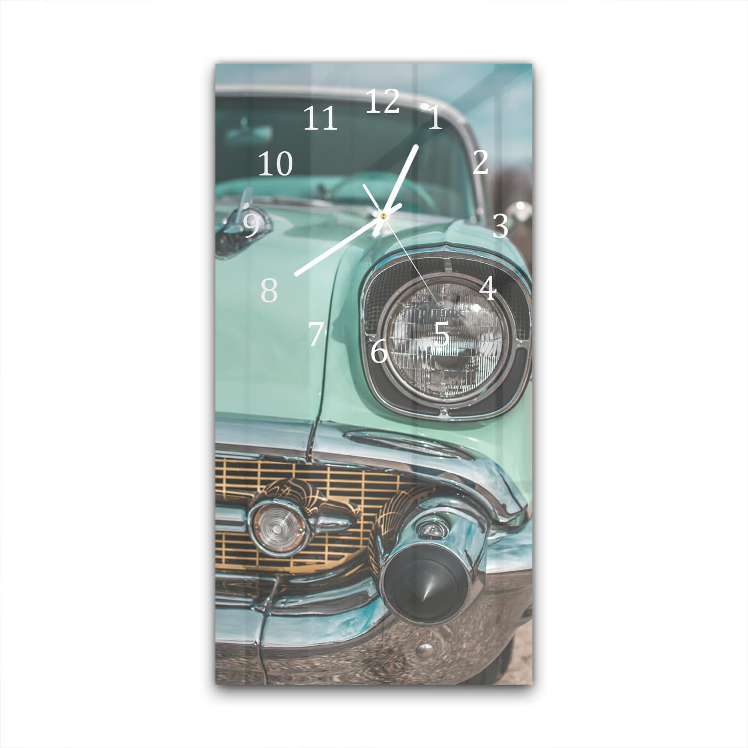 Wanduhr 30x60 - Chevrolet Bel Air Scheinwerfer