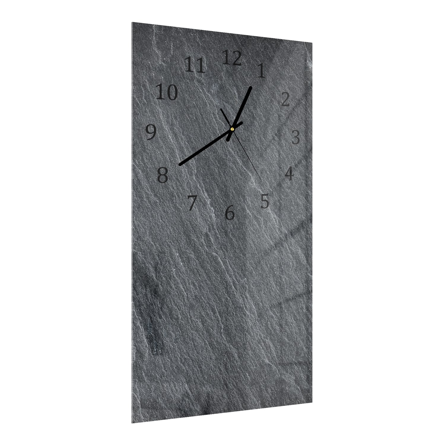 Wanduhr 30x60 - Dunkelgrauer Schiefer