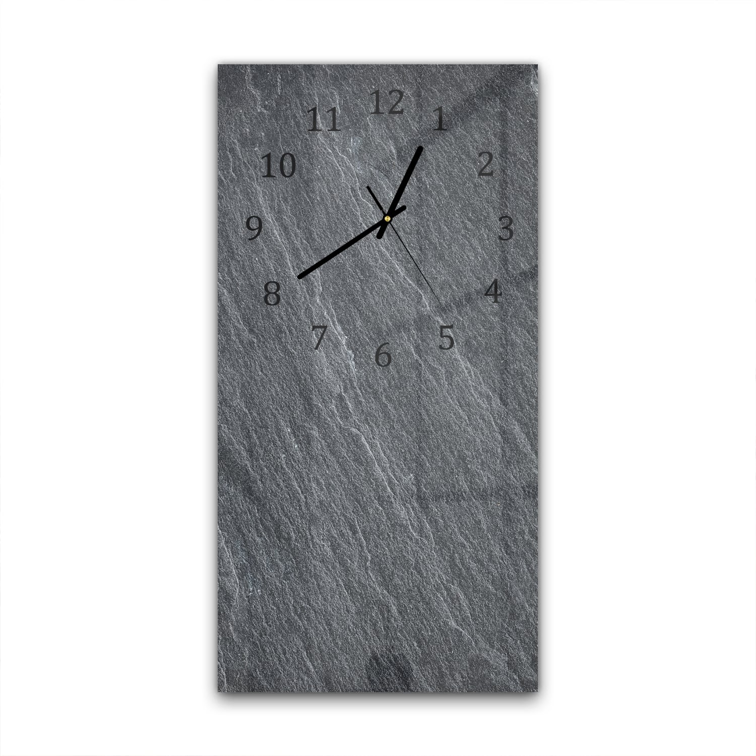 Wanduhr 30x60 - Dunkelgrauer Schiefer