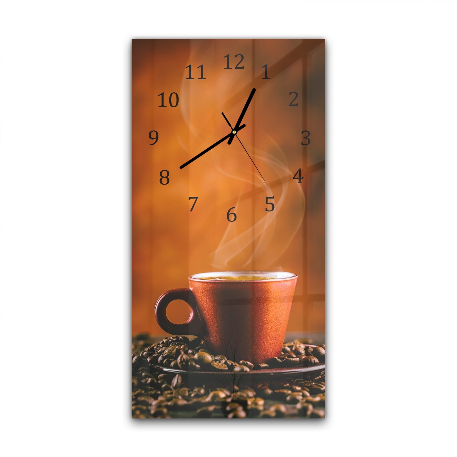 Wanduhr 30x60 - Kaffee-Aroma