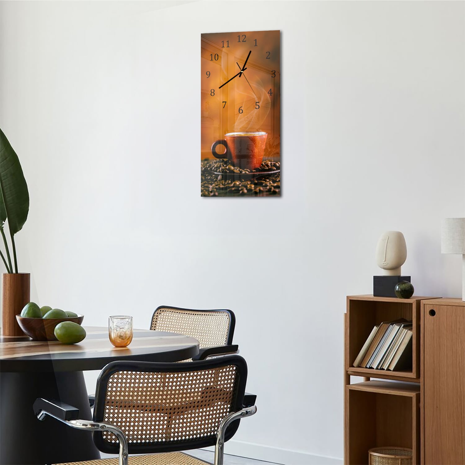 Wanduhr 30x60 - Kaffee-Aroma