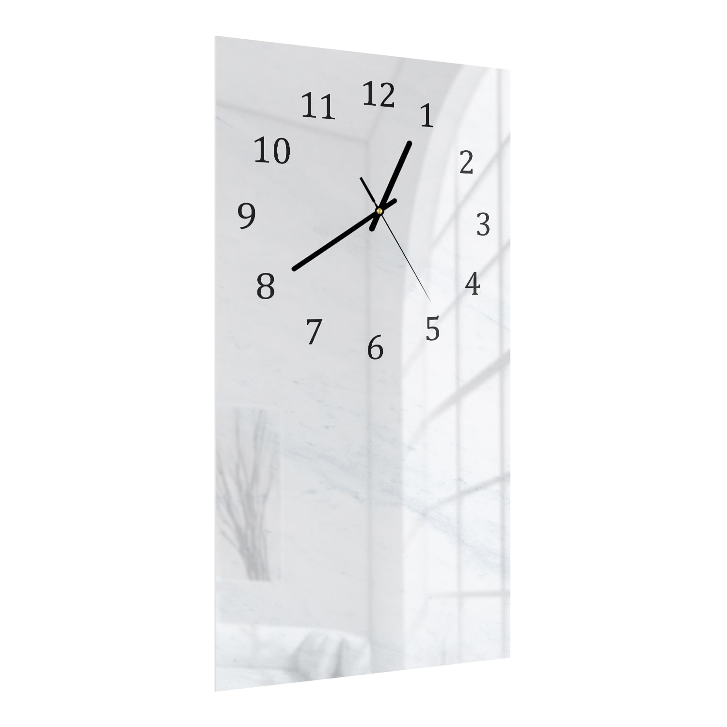 Wanduhr 30x60 - Weißer Marmor