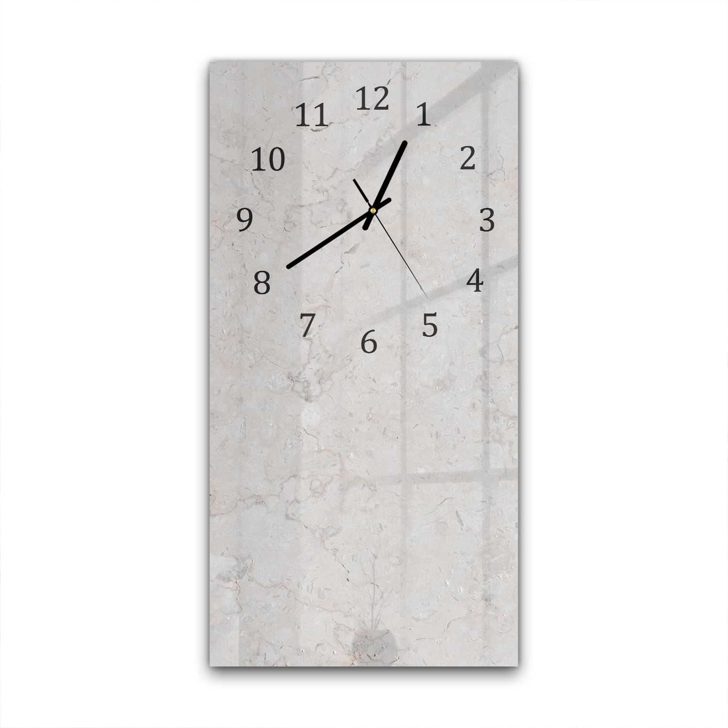 Wanduhr 30x60 - Klassischer beige Marmor