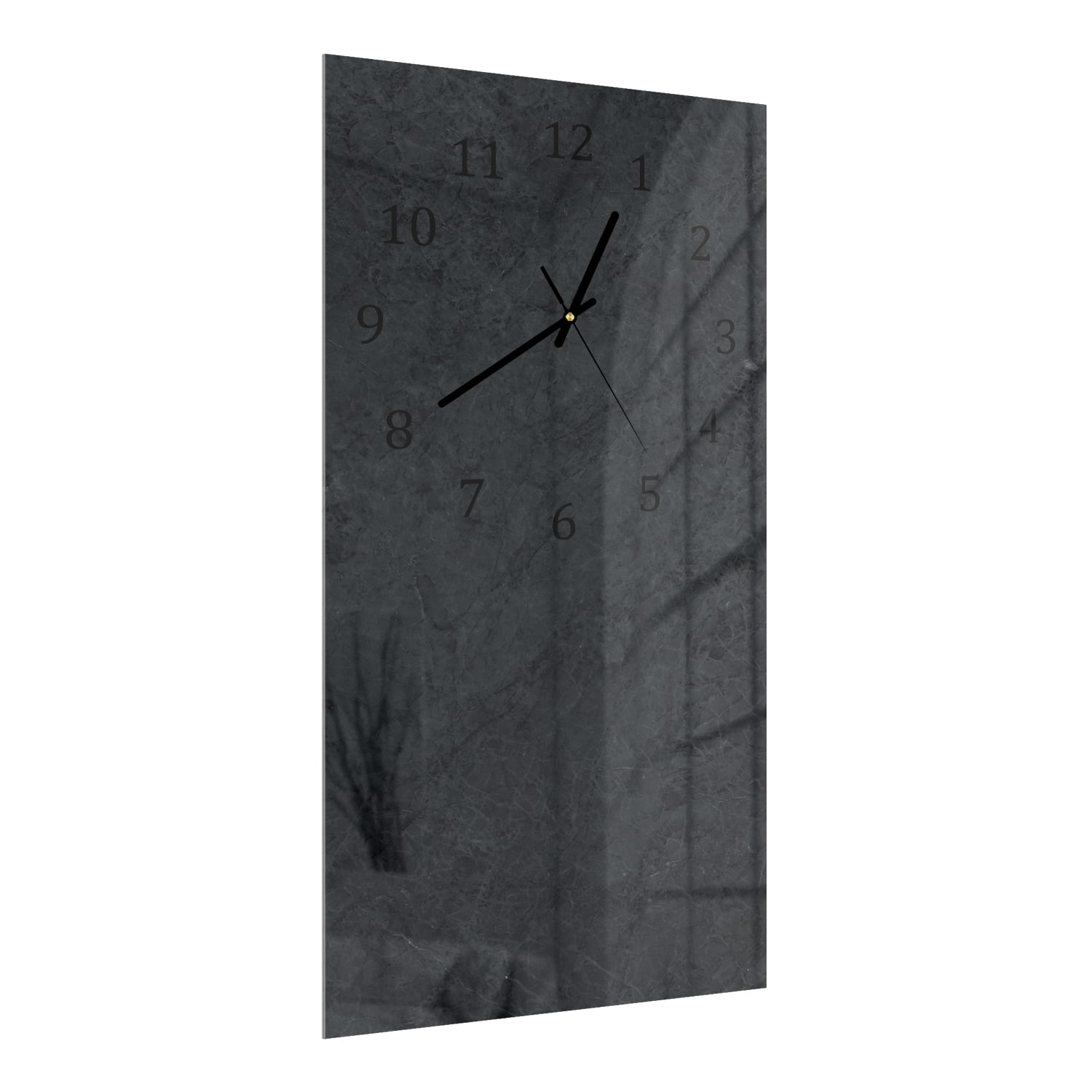 Wanduhr 30x60 - Schwarzer Marmor