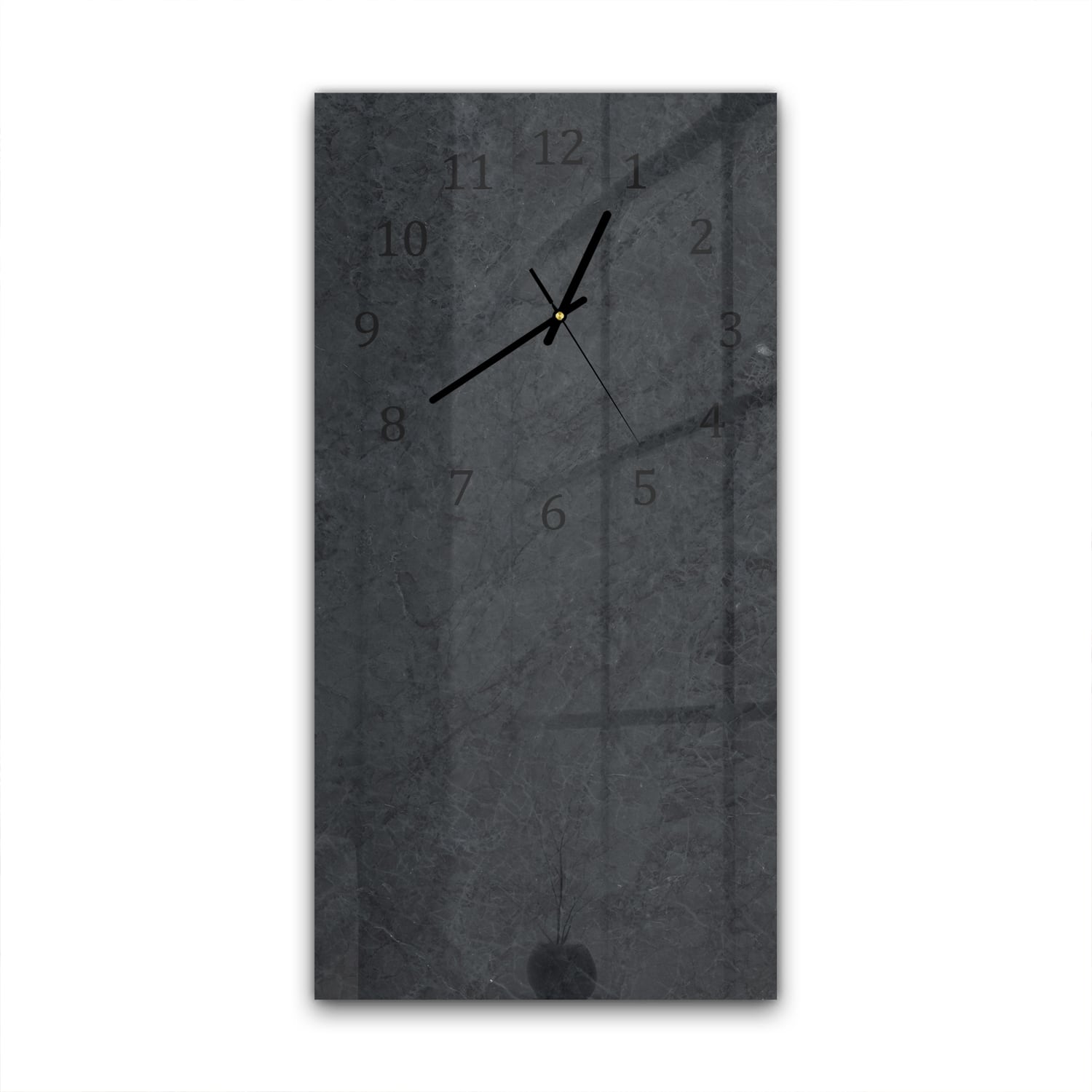 Wanduhr 30x60 - Schwarzer Marmor