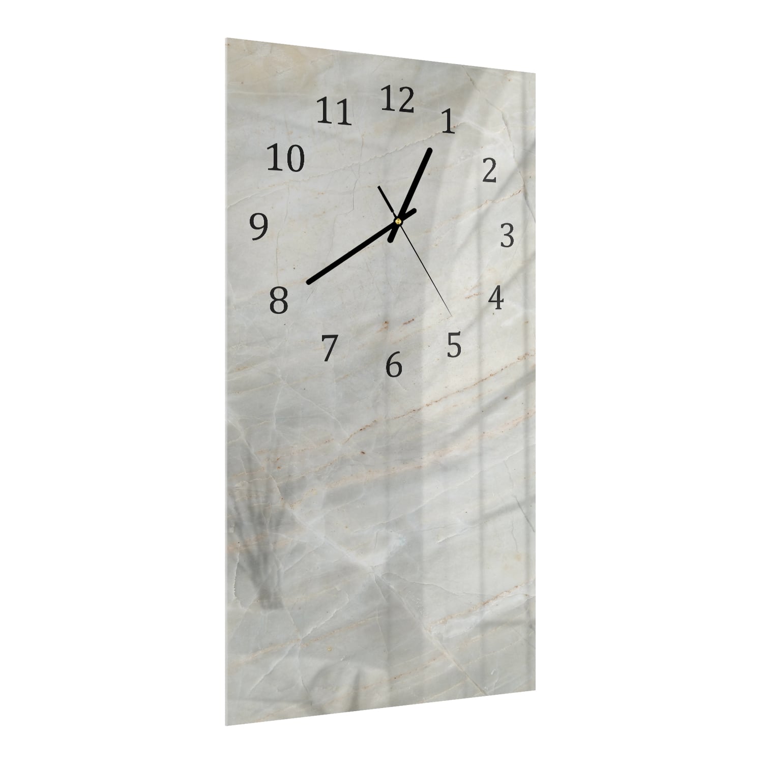 Wanduhr 30x60 - Hellgrauer Marmor