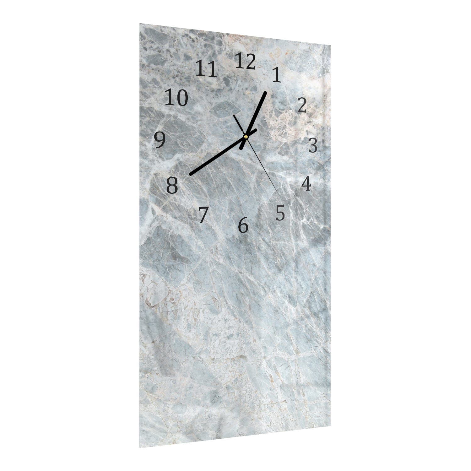 Wanduhr 30x60 - Blaugrauer Marmor