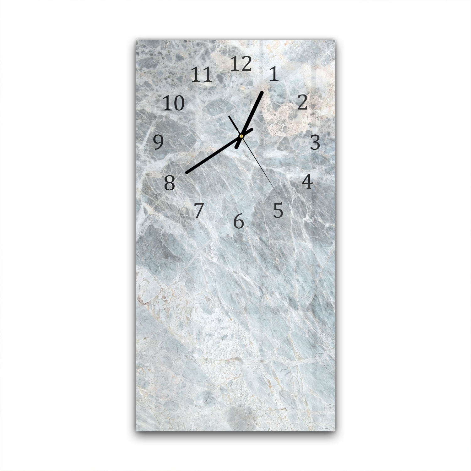 Wanduhr 30x60 - Blaugrauer Marmor