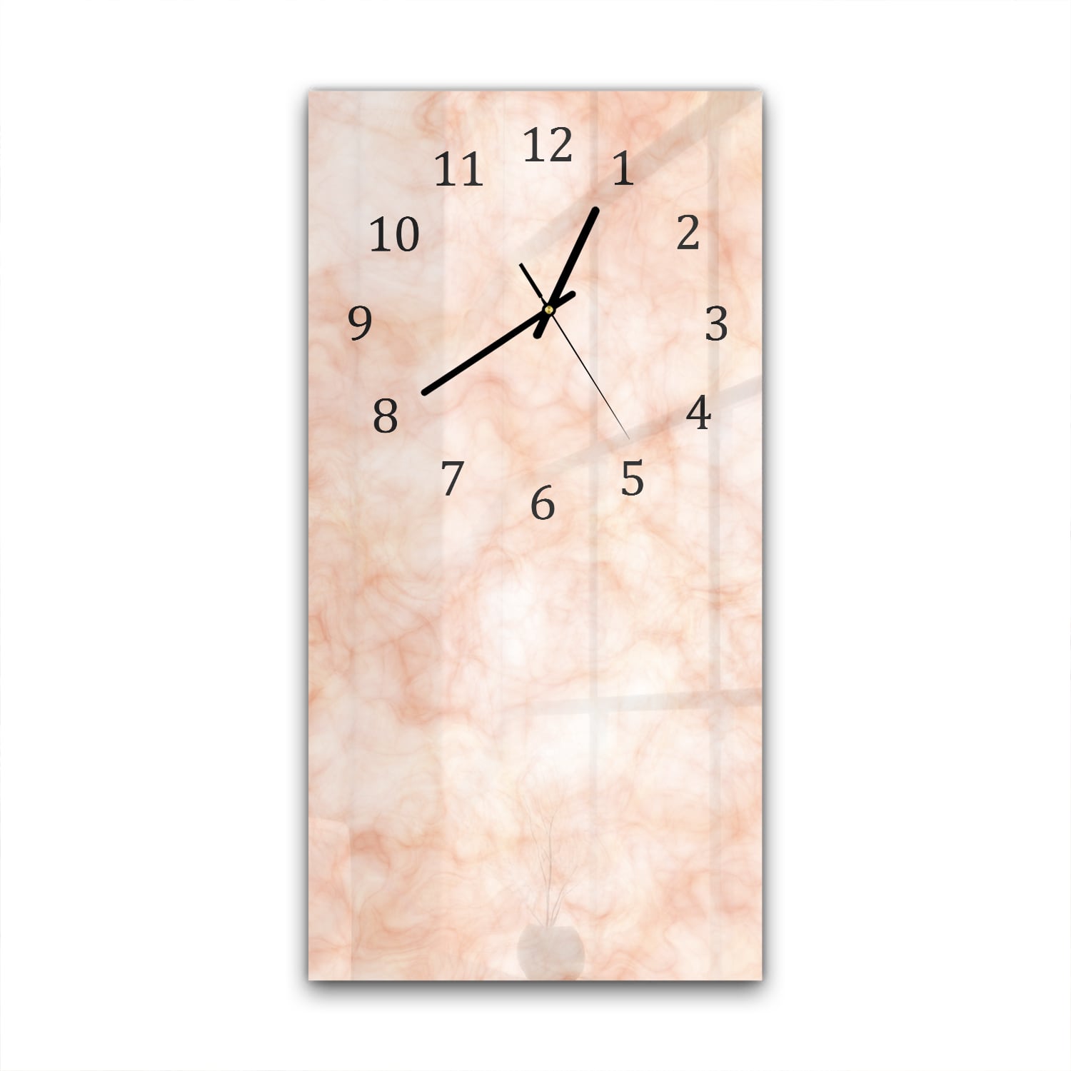 Wanduhr 30x60 - Pfirsichfarbener Marmor