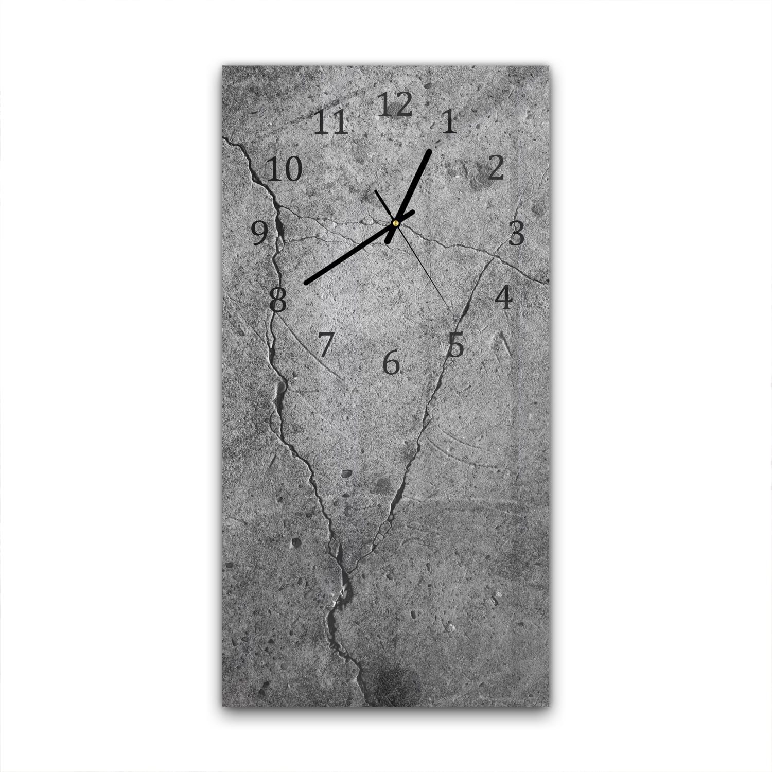 Wanduhr 30x60 - Beton mit Rissen