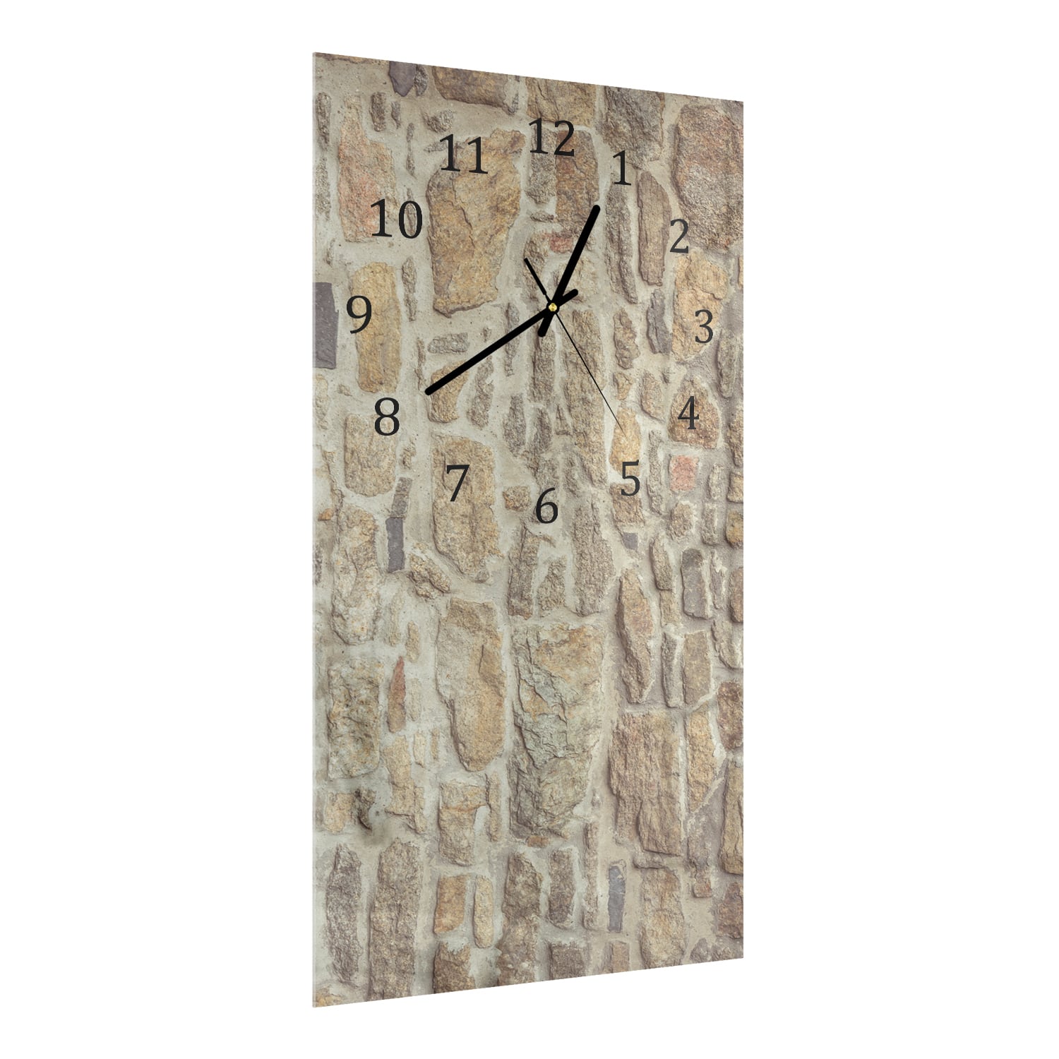 Wanduhr 30x60 - Granit-Steinmauer