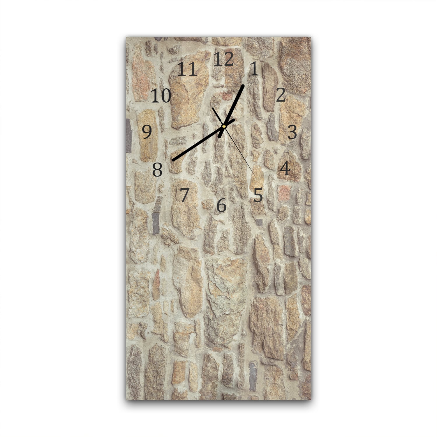 Wanduhr 30x60 - Granit-Steinmauer
