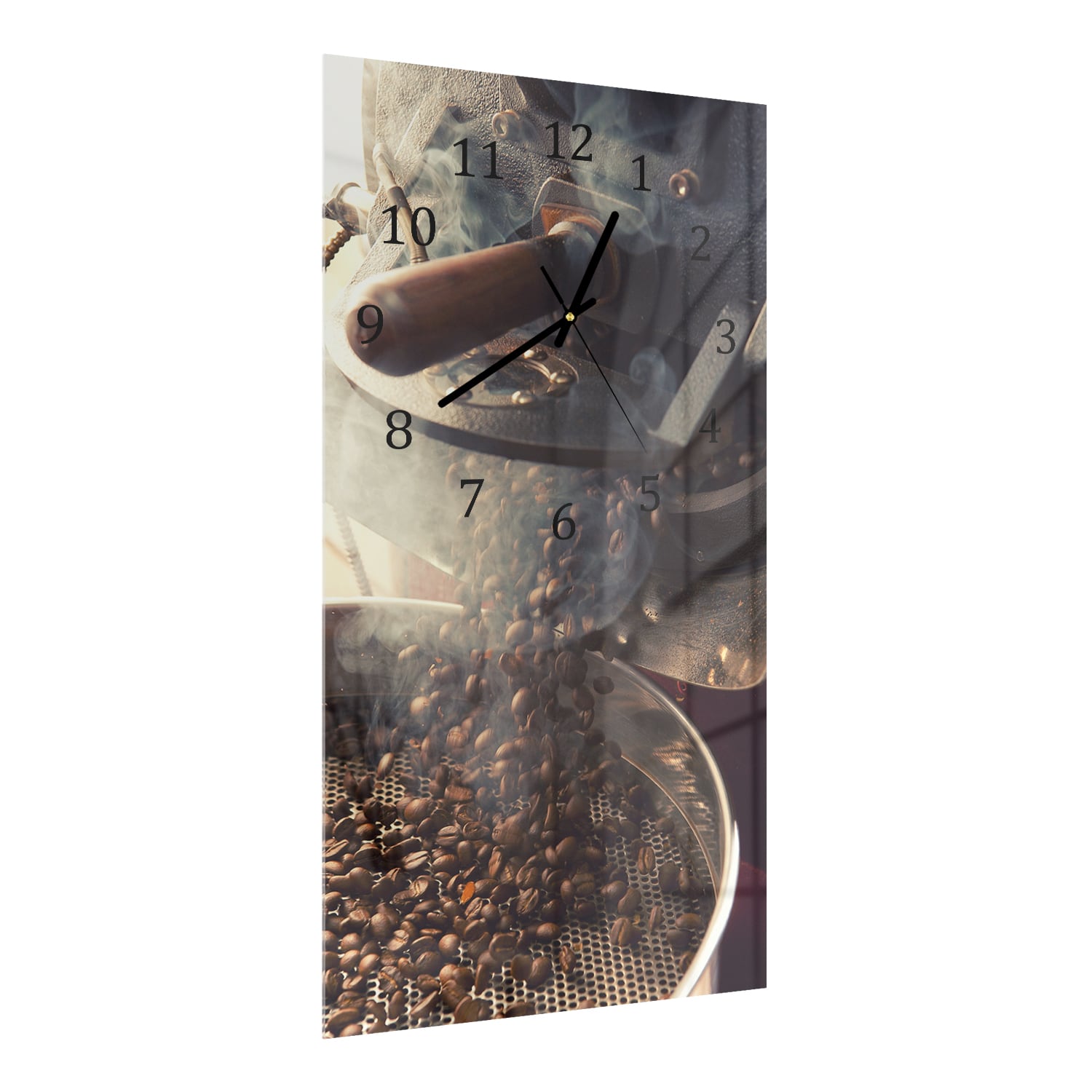 Wanduhr 30x60 - Frische Kaffeebohnen