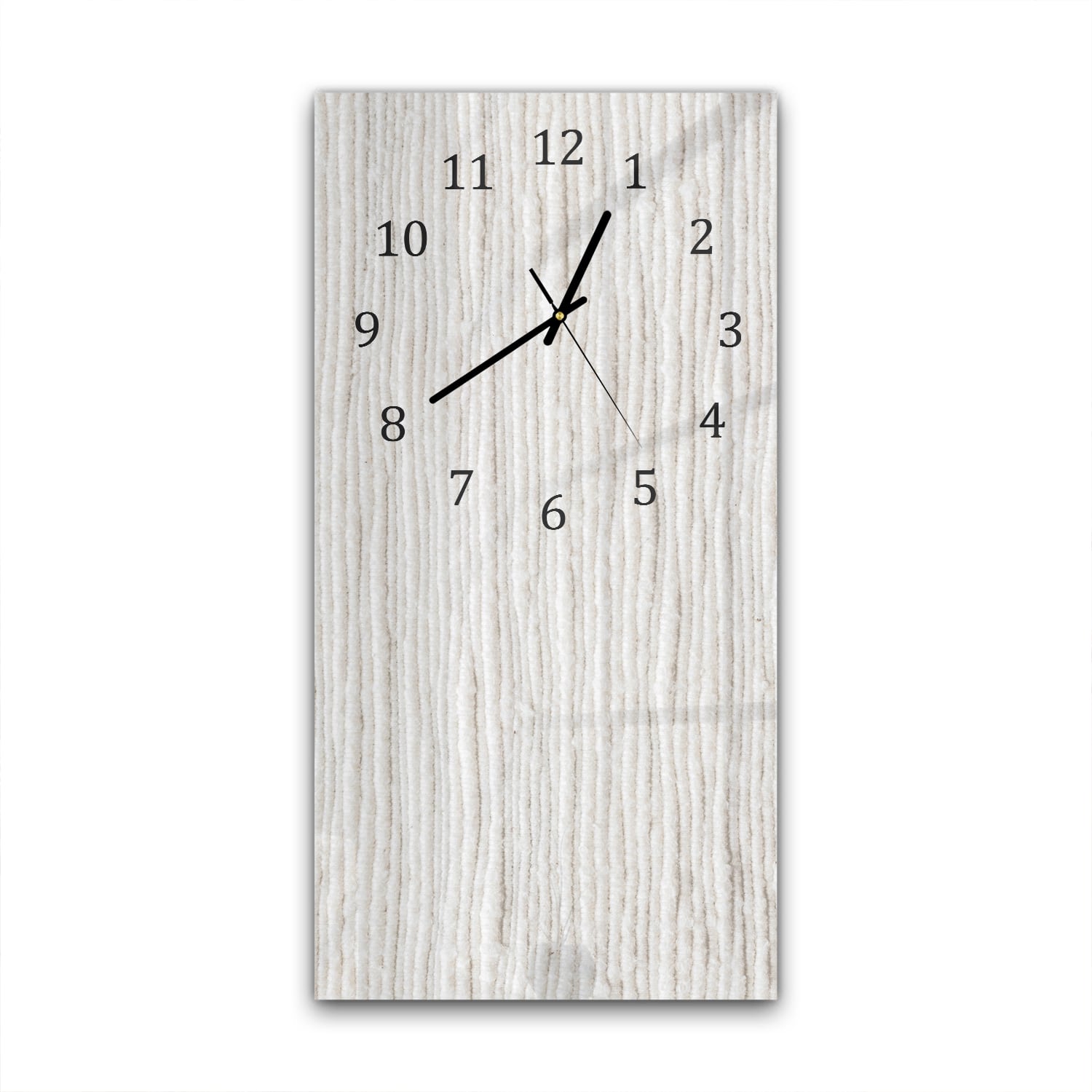 Wanduhr 30x60 - Weiße Baumwolle