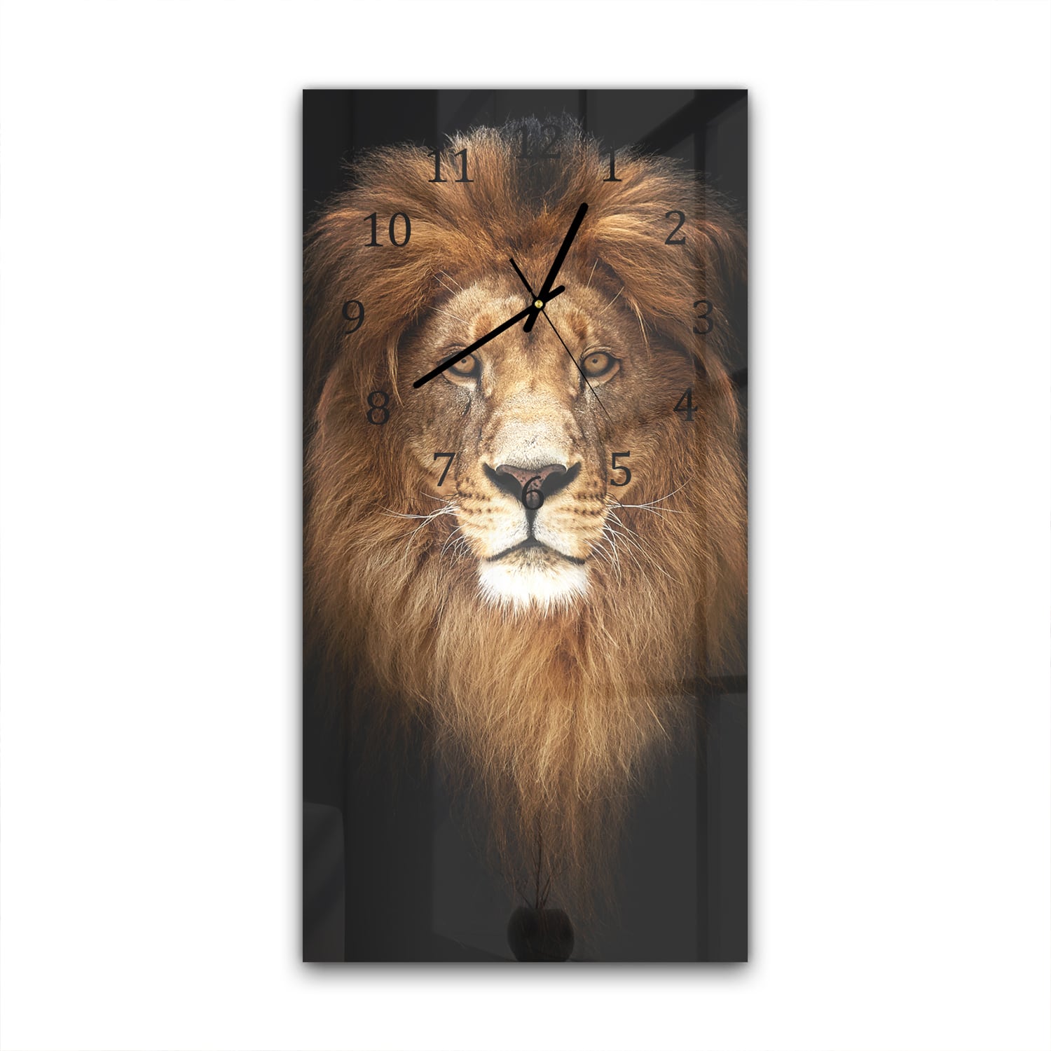 Wanduhr 30x60 - Löwenporträt