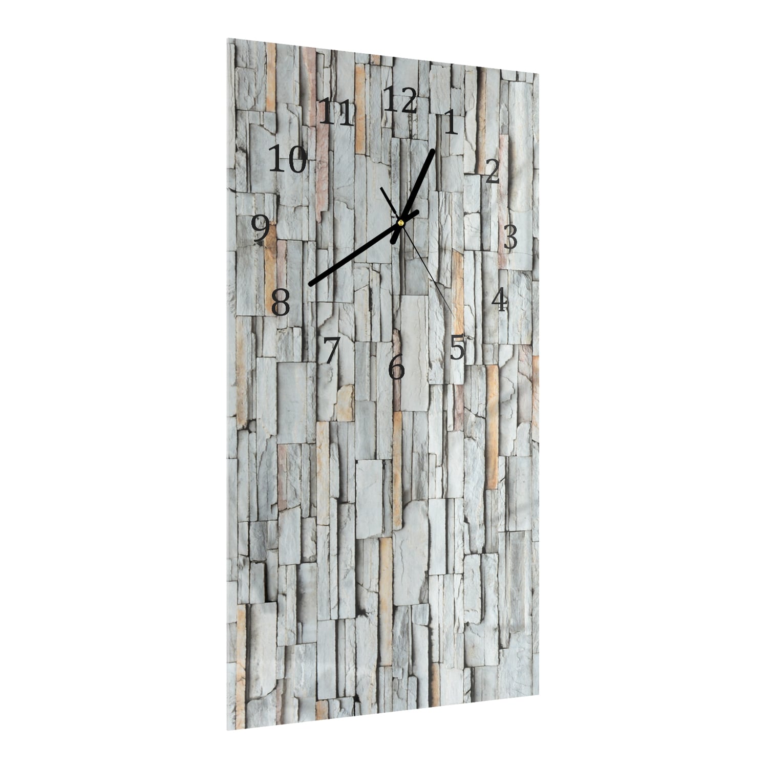 Wanduhr 30x60 - Steinmauer