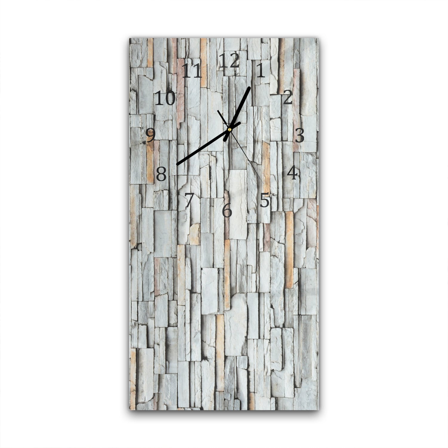 Wanduhr 30x60 - Steinmauer