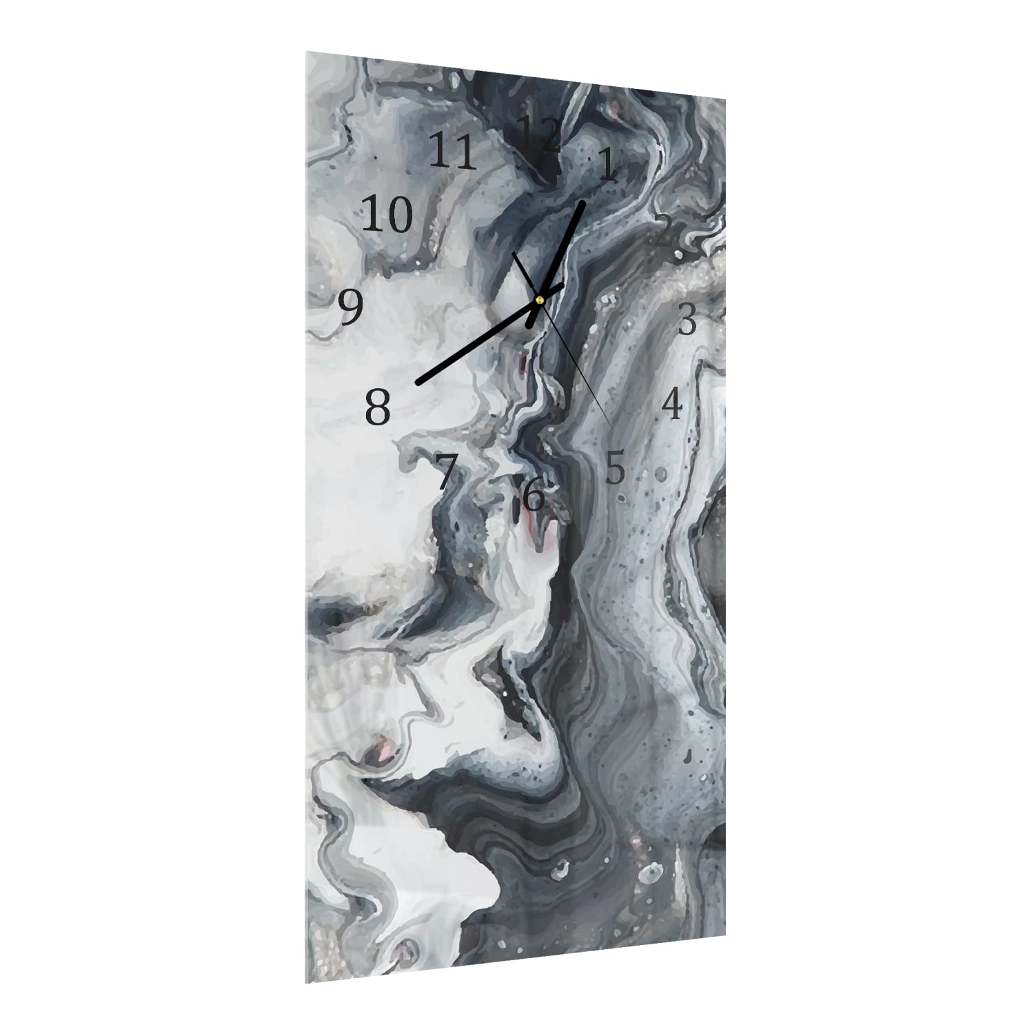 Wanduhr 30x60 - Marmor-Wellenmuster