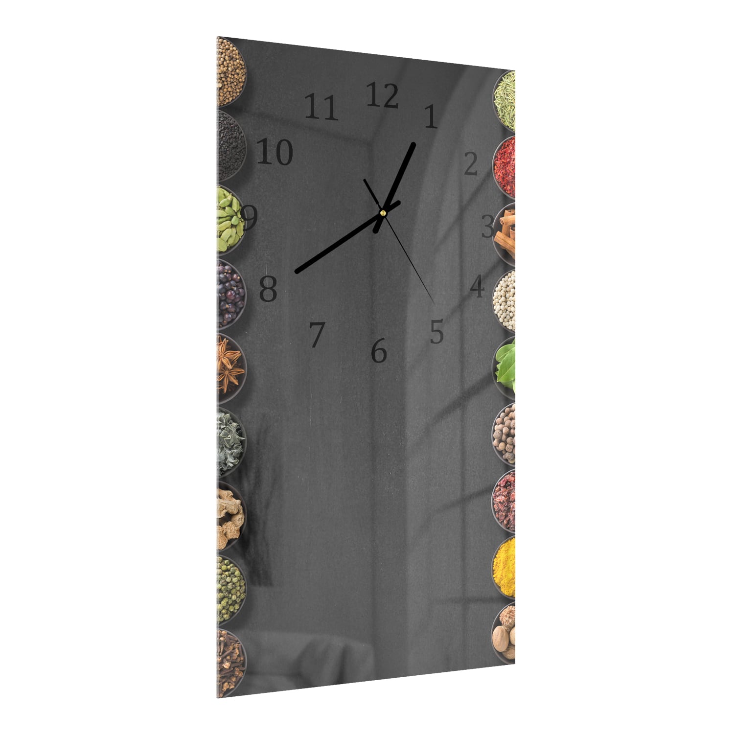 Wanduhr 30x60 - Verschiedene Kräuter