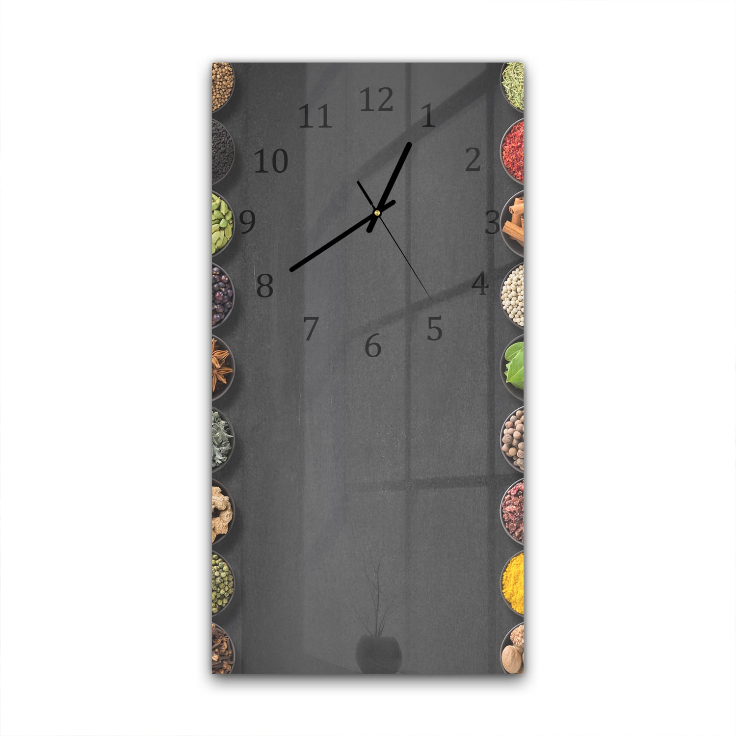 Wanduhr 30x60 - Verschiedene Kräuter