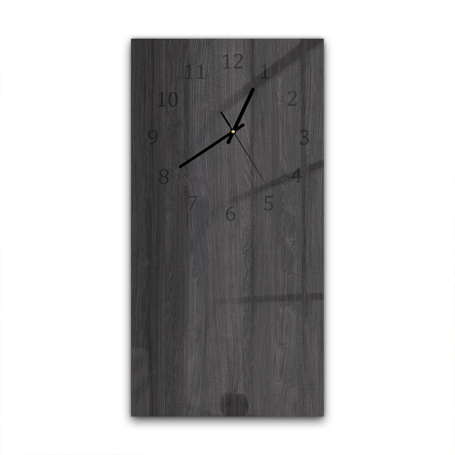 Wanduhr 30x60 - Schwarzes Holz