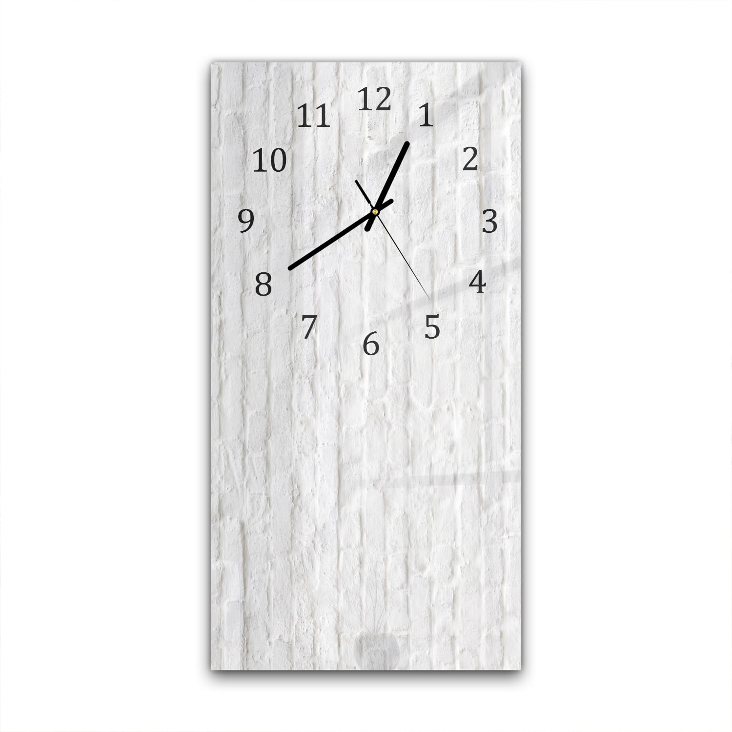 Wanduhr 30x60 - Weiße Steinmauer