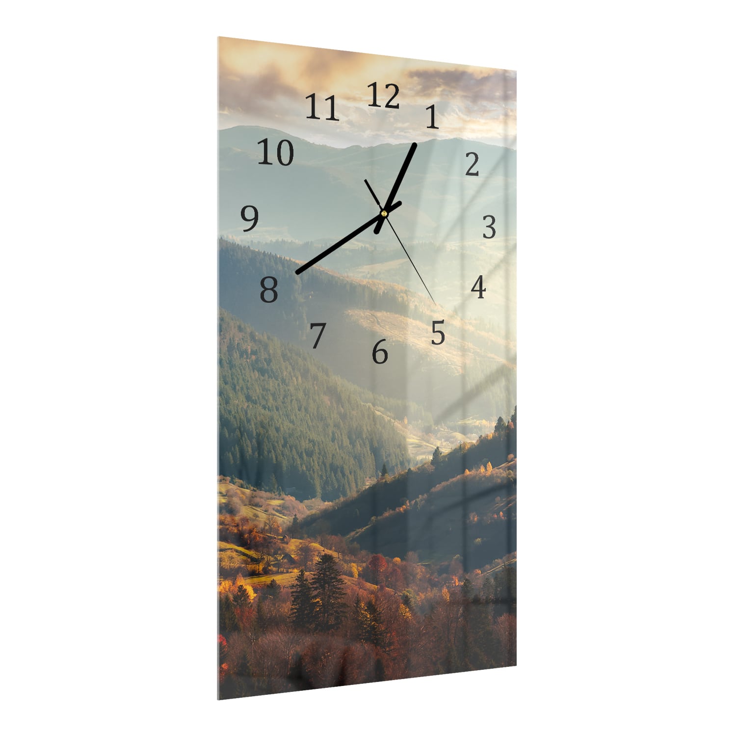 Wanduhr 30x60 - Herbst in den Bergen