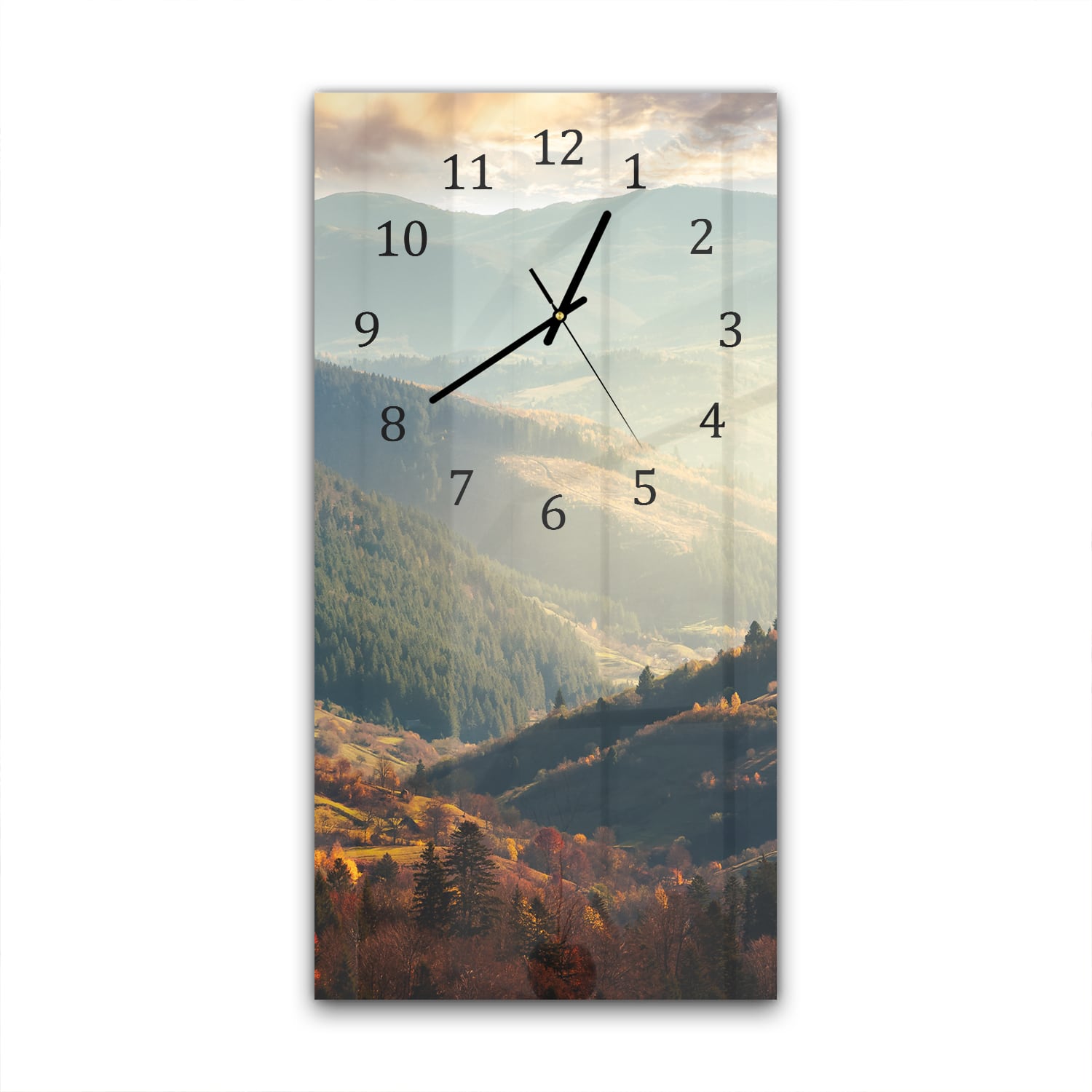 Wanduhr 30x60 - Herbst in den Bergen
