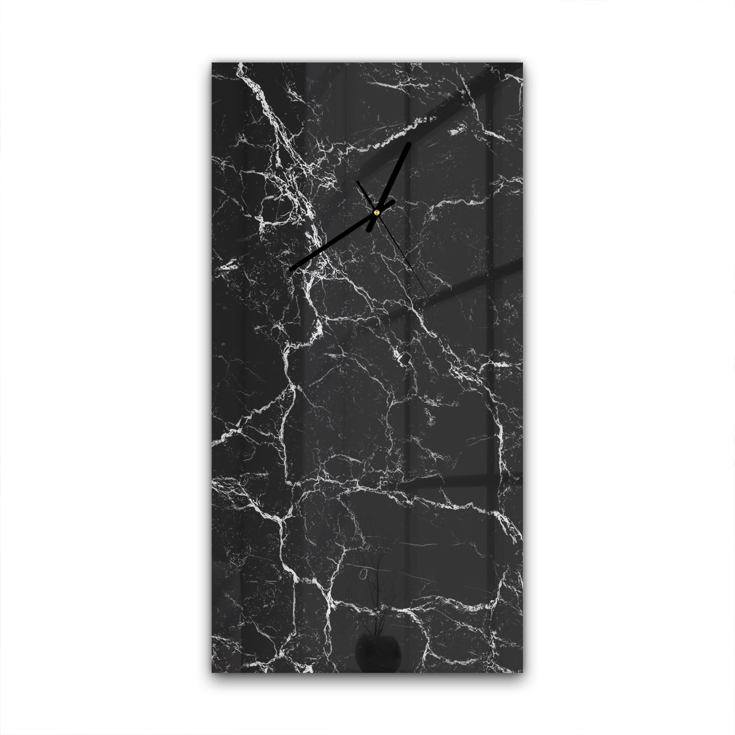 Wanduhr 30x60 - Nachtmarmor