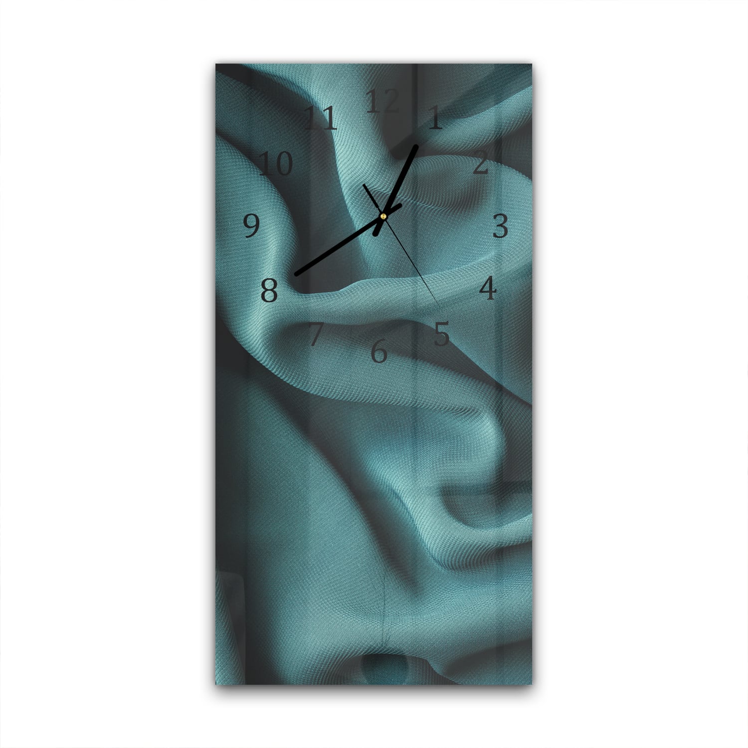 Wanduhr 30x60 - Grüne Stofftextur
