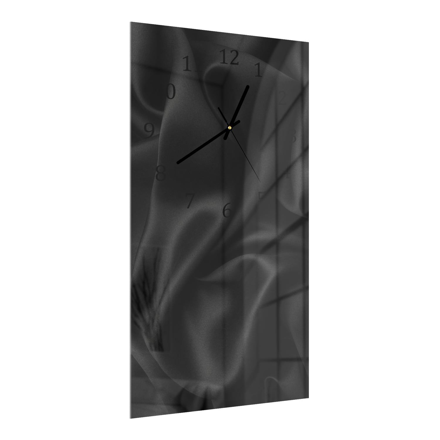 Wanduhr 30x60 - Schwarze Seide