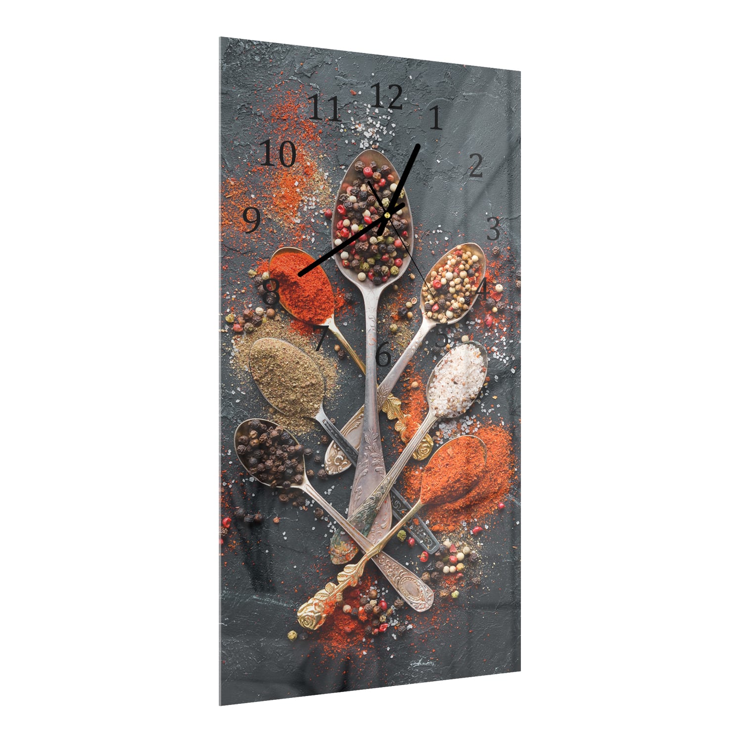 Wanduhr 30x60 - Löffel voller Geschmack