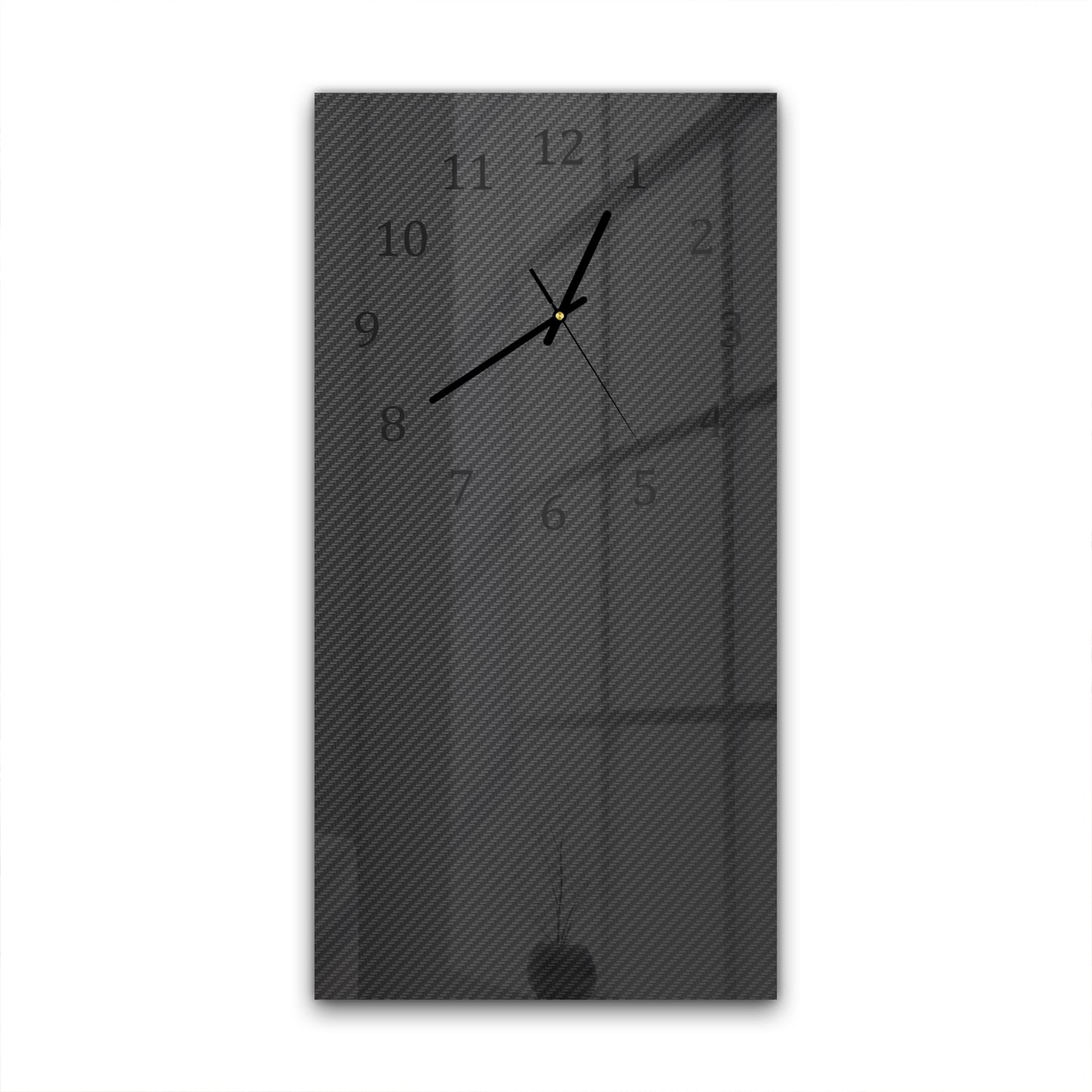 Wanduhr 30x60 - Kohlefaser