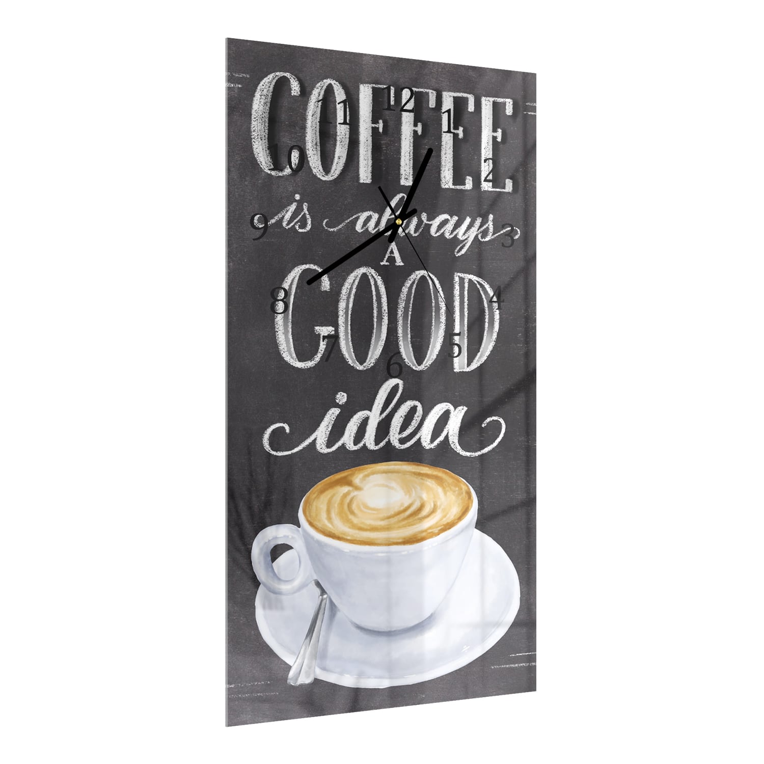 Wanduhr 30x60 - Kaffee-Spruch