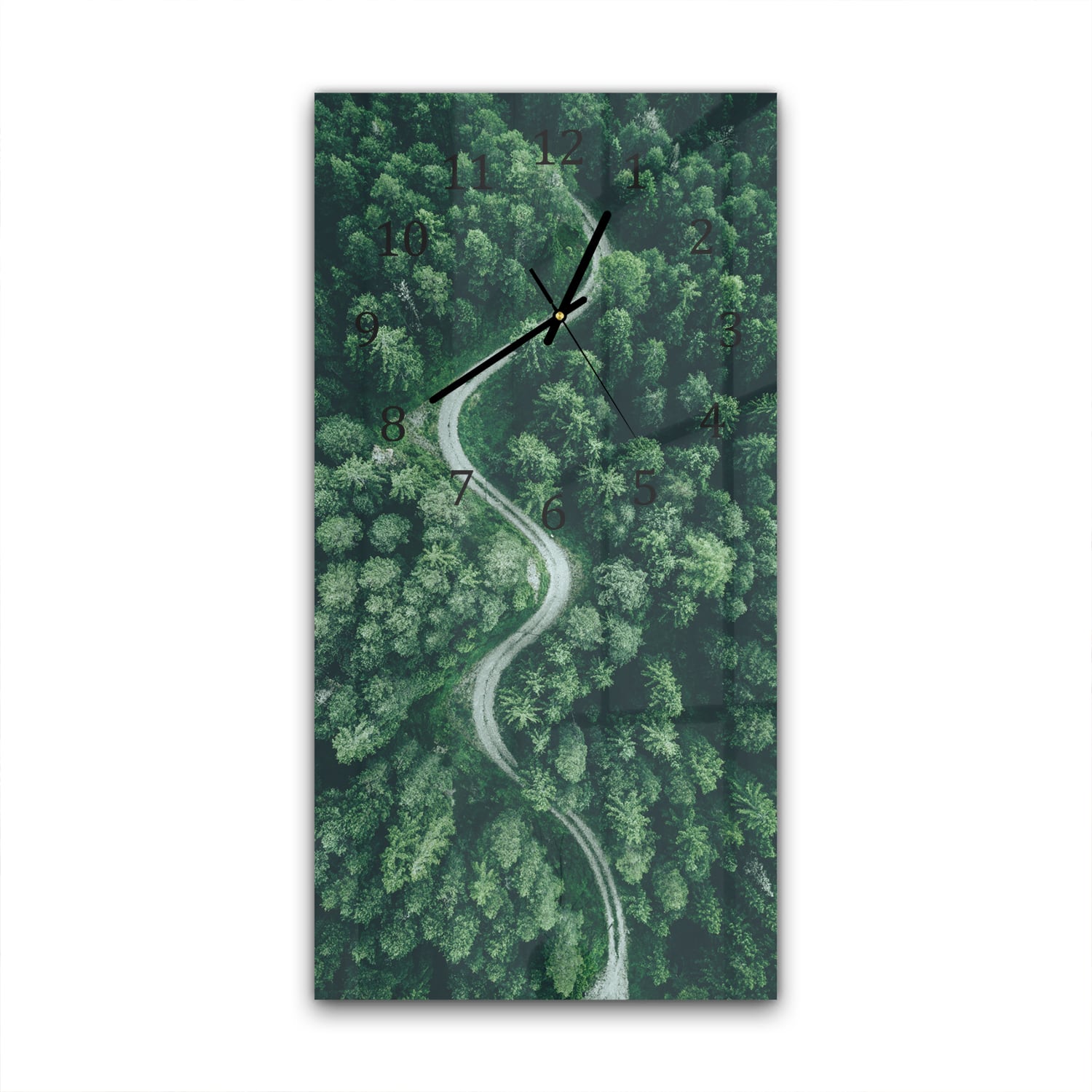 Wanduhr 30x60 - Waldstraße von oben