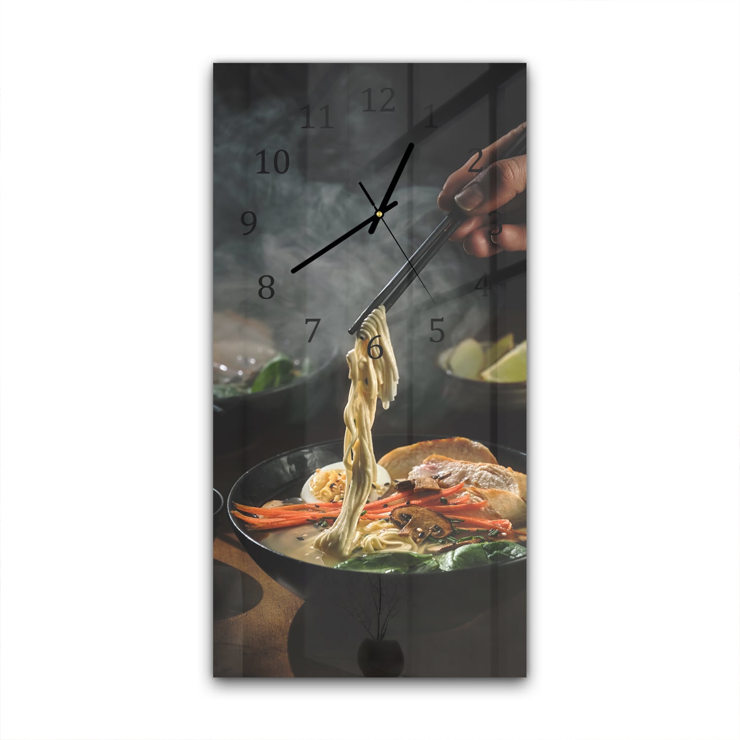 Wanduhr 30x60 - Frische Ramen-Nudeln