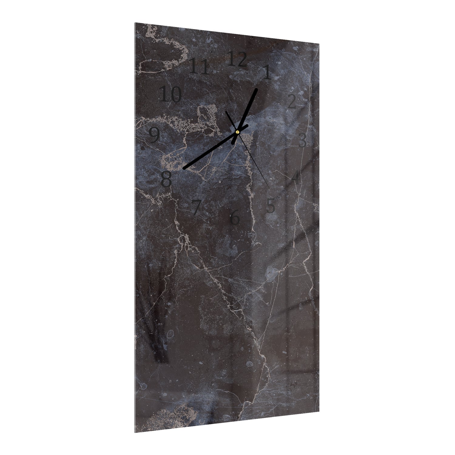 Wanduhr 30x60 - Mitternachtsblauer Marmor
