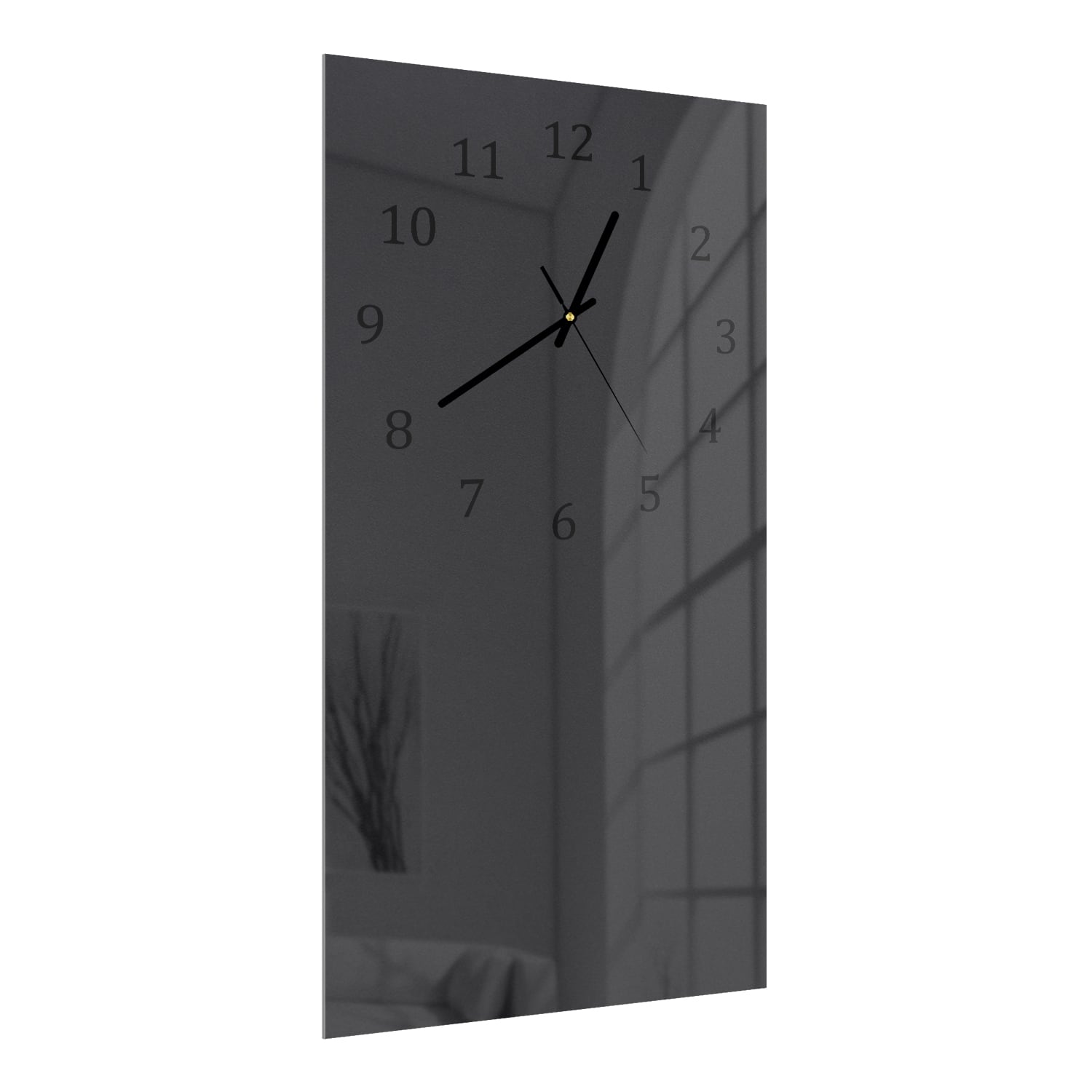 Wanduhr 30x60 - Matt Schwarz