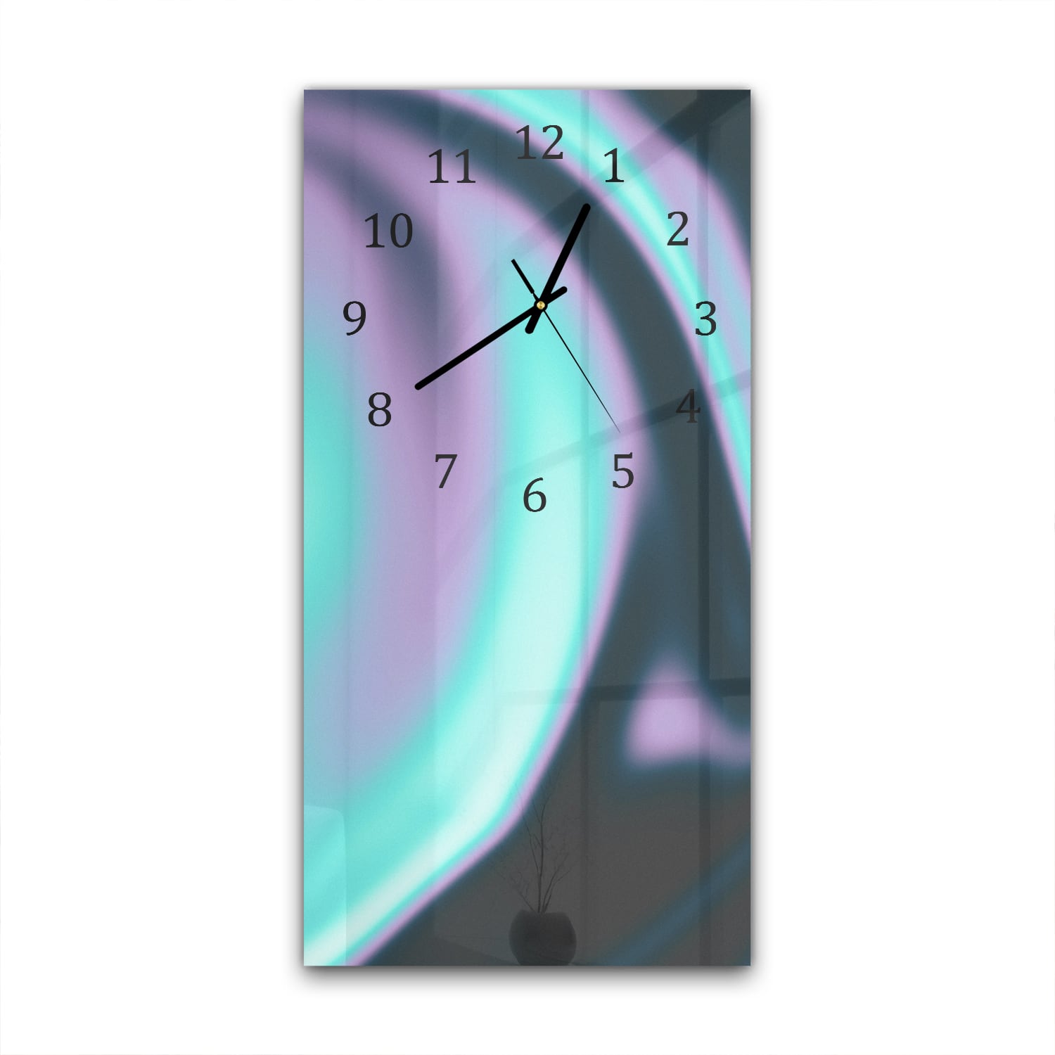 Wanduhr 30x60 - Neonwellen
