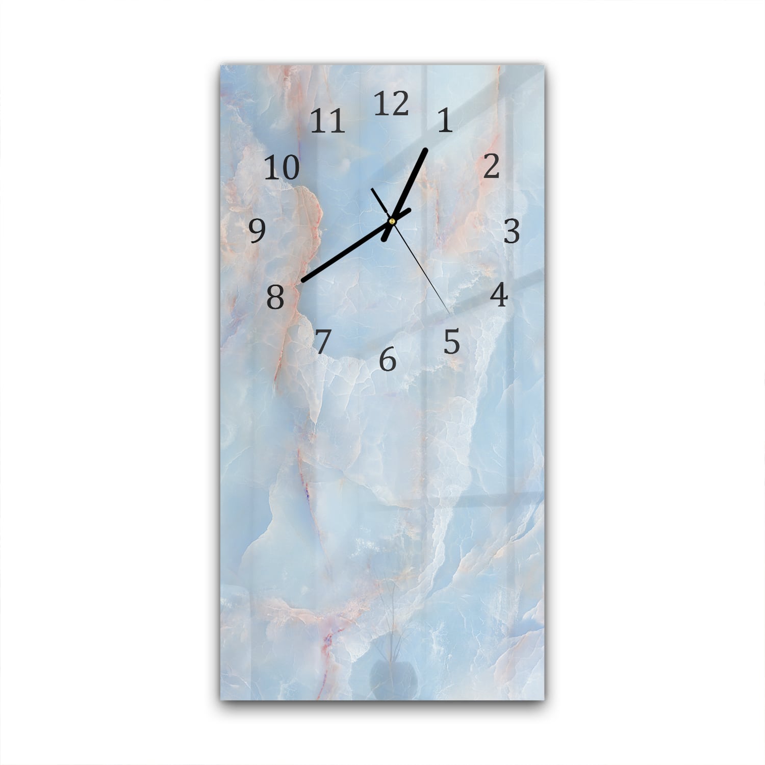 Wanduhr 30x60 - Himmlischer Marmor