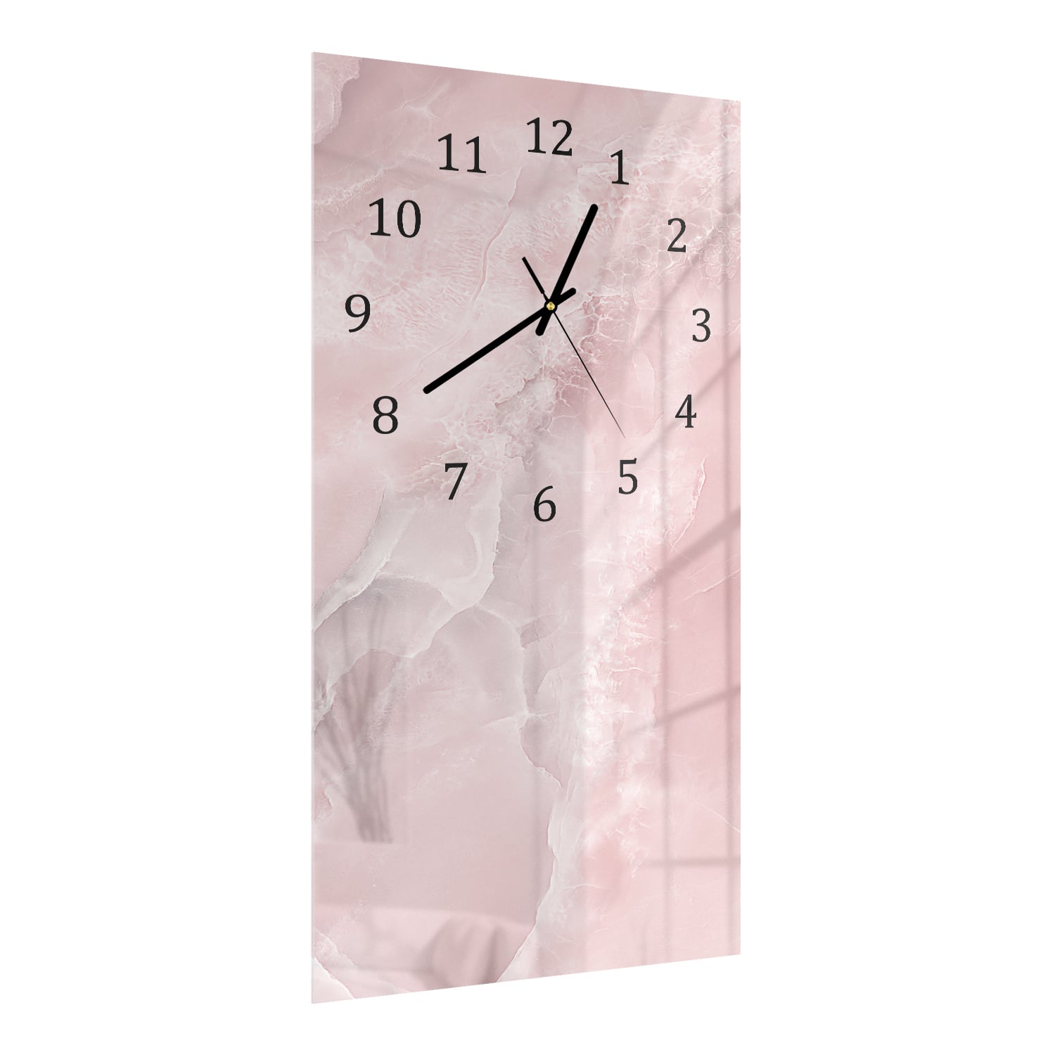 Wanduhr 30x60 - Hellrosa Marmor