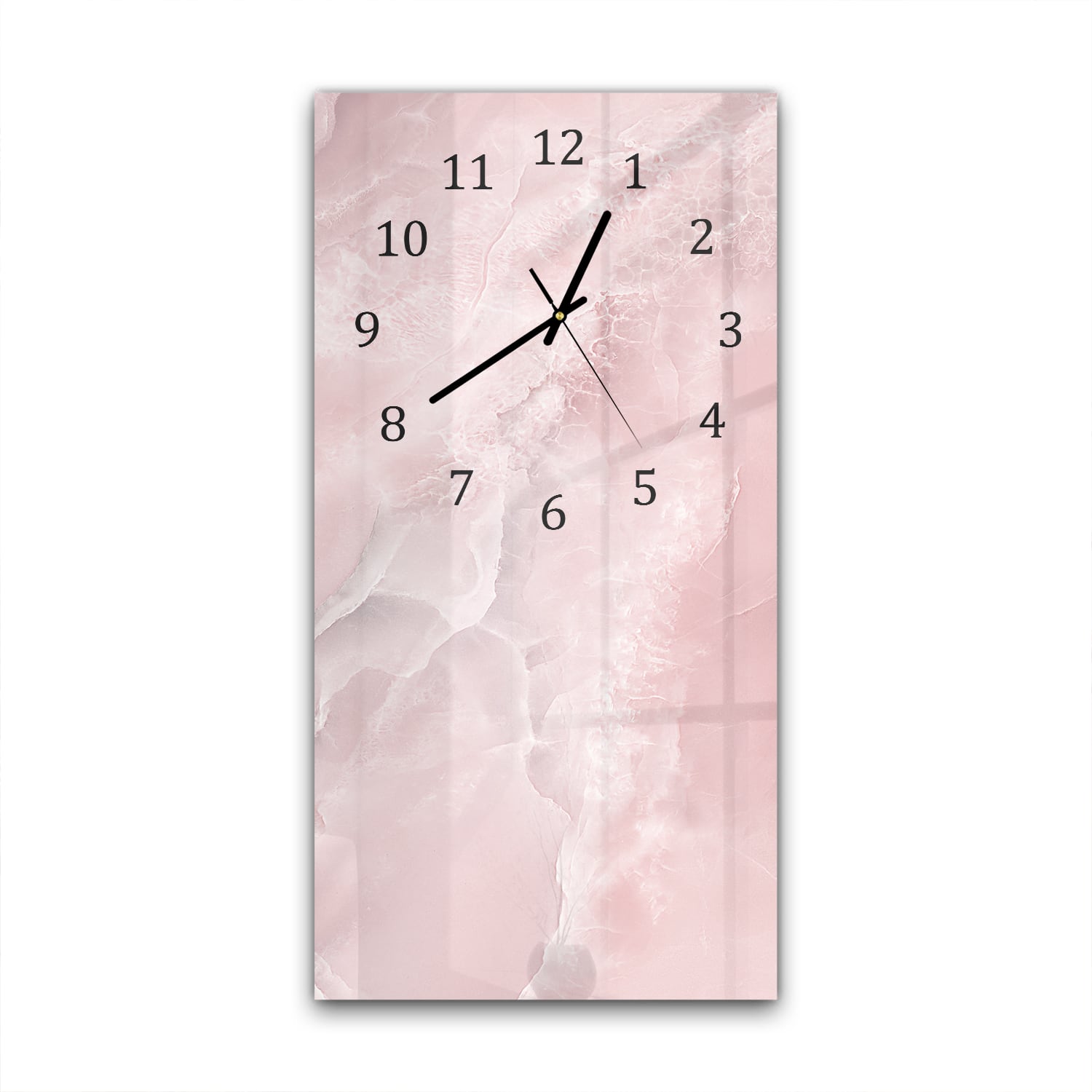 Wanduhr 30x60 - Hellrosa Marmor