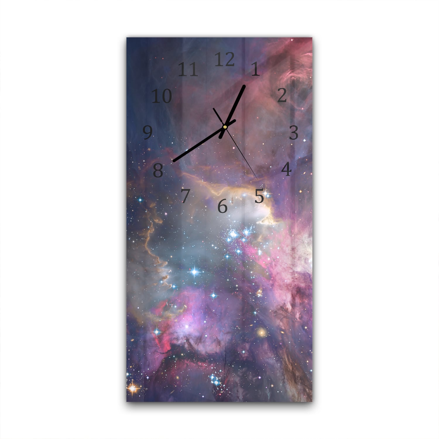 Wanduhr 30x60 - Farben der Milchstraße
