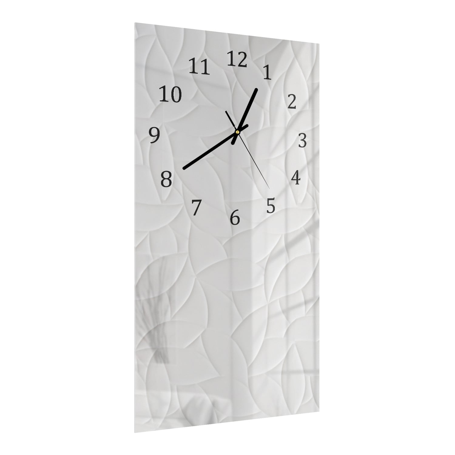Wanduhr 30x60 - Blatt-Textur auf Fliesen