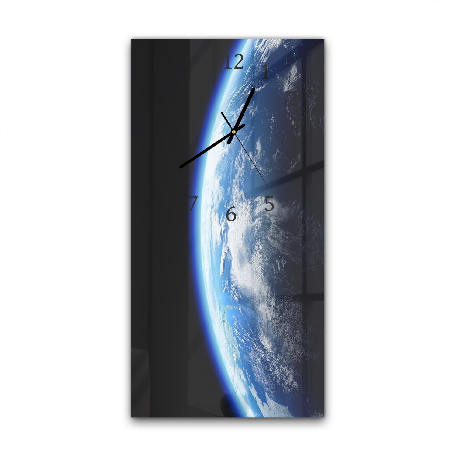 Wanduhr 30x60 - Planet Erde