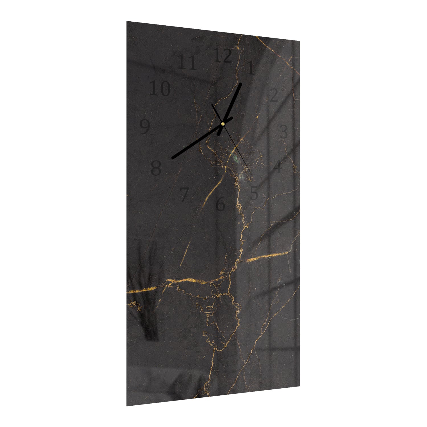 Wanduhr 30x60 - Goldadermarmor