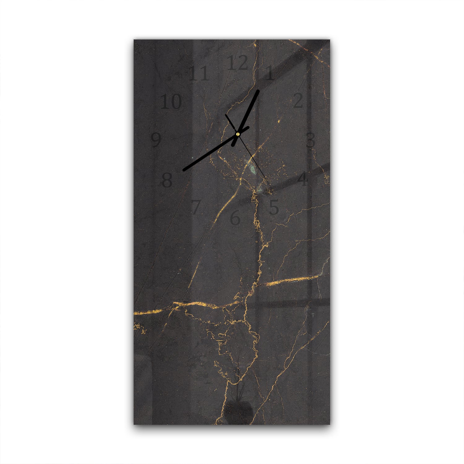 Wanduhr 30x60 - Goldadermarmor