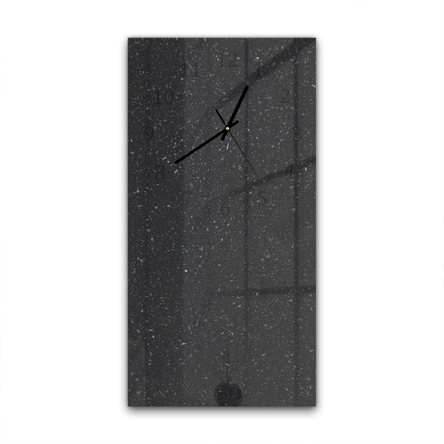 Wanduhr 30x60 - Schwarze Kieselsteine