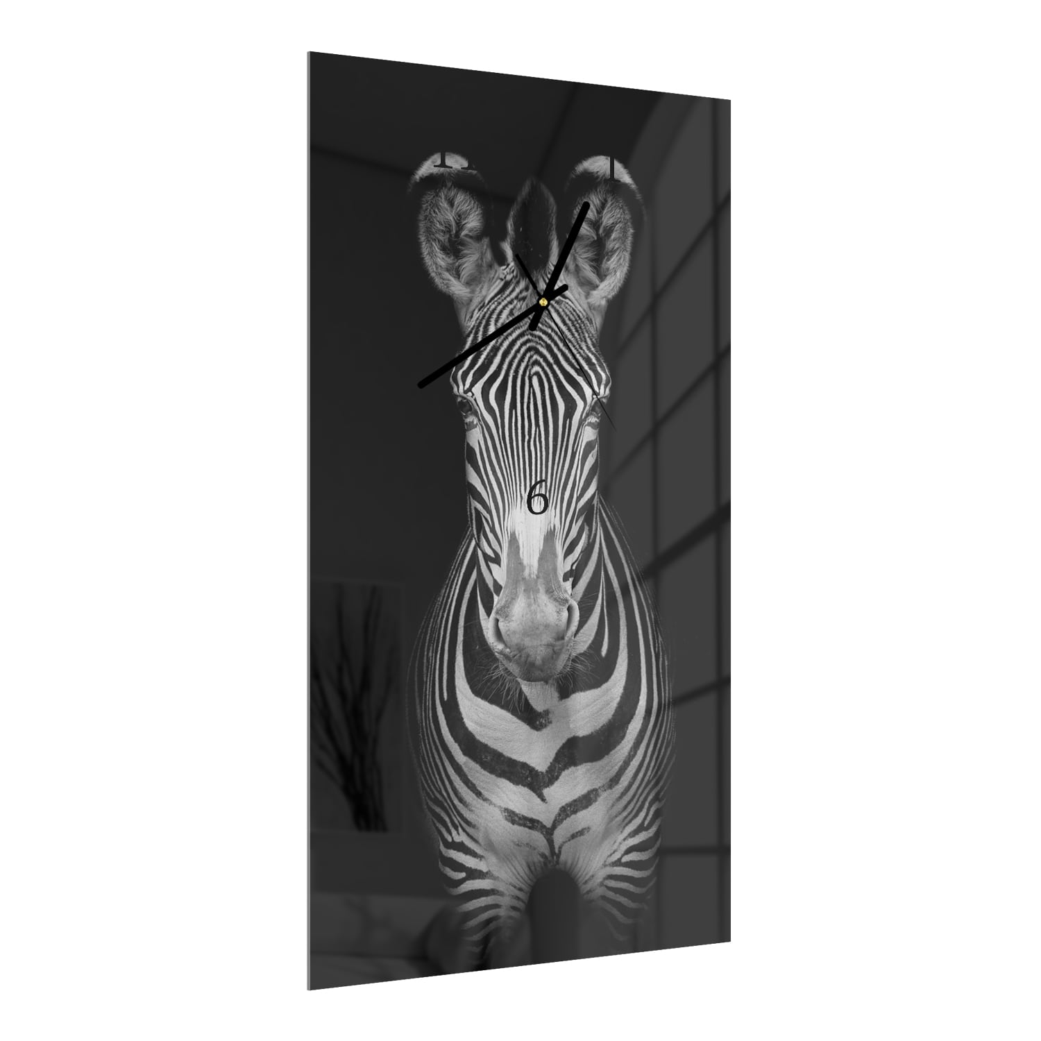 Wanduhr 30x60 - Zebraporträt