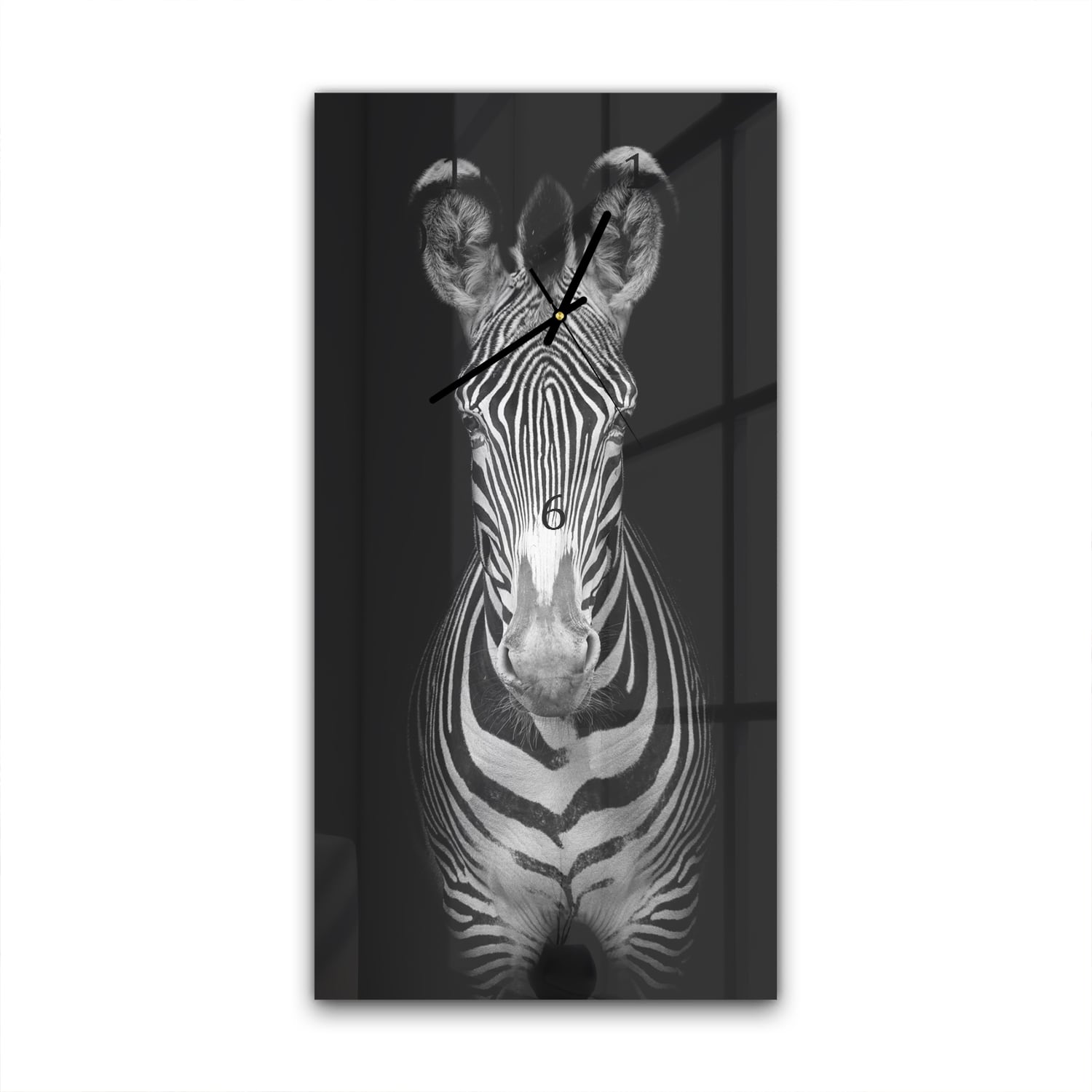 Wanduhr 30x60 - Zebraporträt